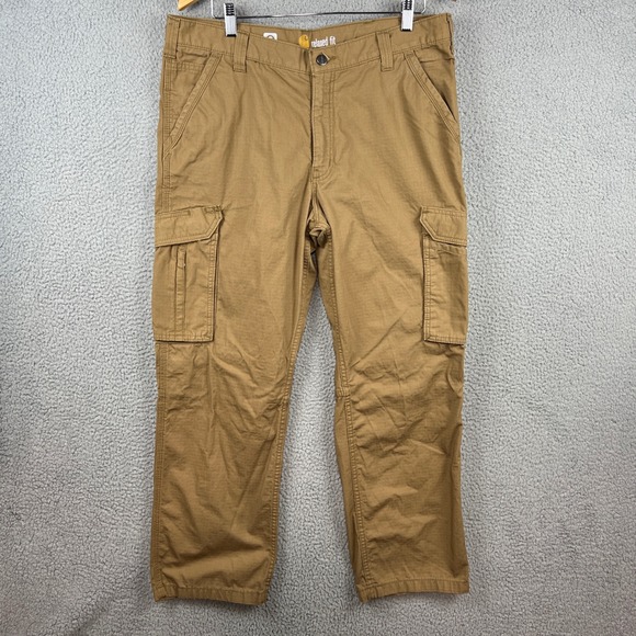 Carhartt Other - Carhartt Force Relaxed Fit Cargo Pants Mens 36x30 Brown Ripstop Work Trousers